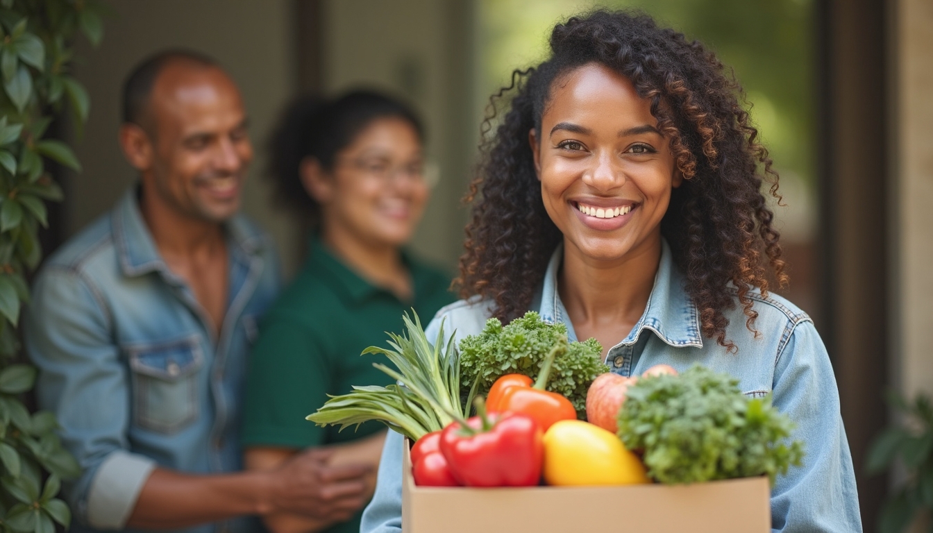 Organic Food Delivery or Happy Customer